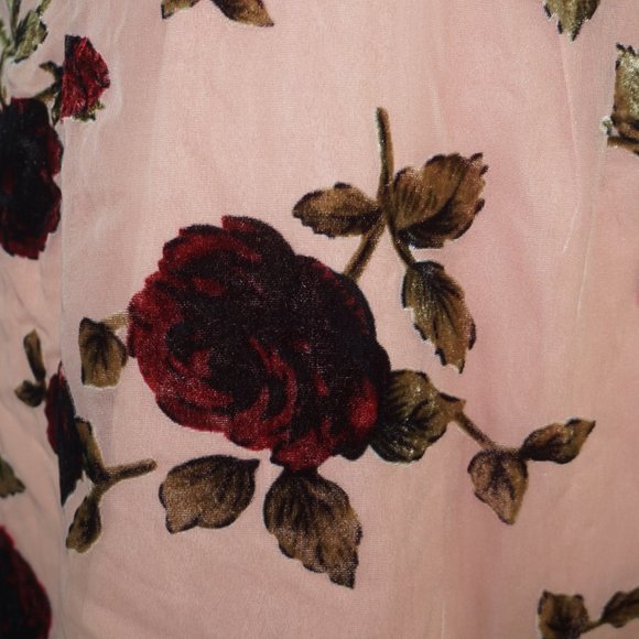 Revolve Superdown Adonia Rose Velvet Floral Mini Dress - Picture 3 of 12